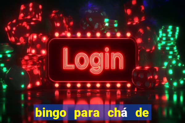 bingo para chá de bebê para imprimir grátis