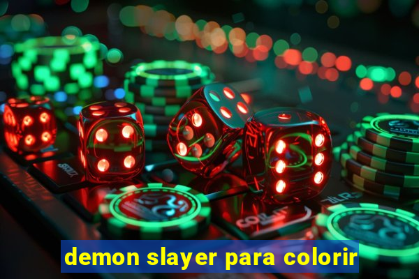 demon slayer para colorir